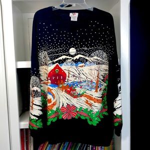 VTG Ugly Christmas Sweatshirt Women’s Plus Size 24W (Item #593)